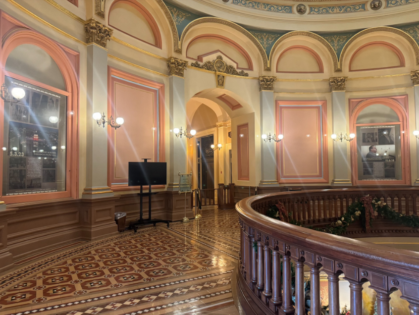 CA State Capitol Rotunda with Posters