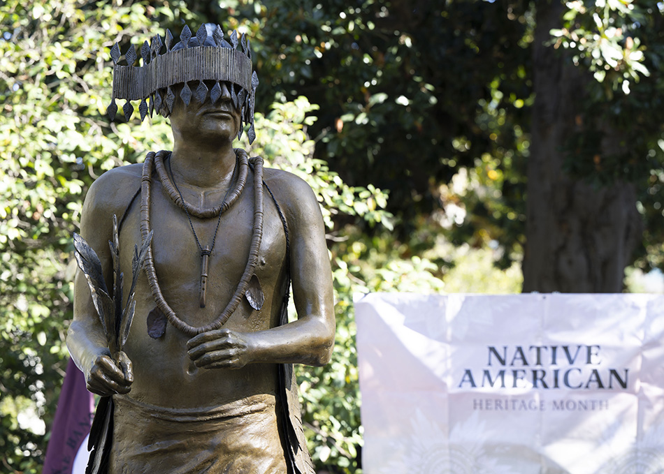 statue and sign_Native American Monument Dedication 512 11-07-23