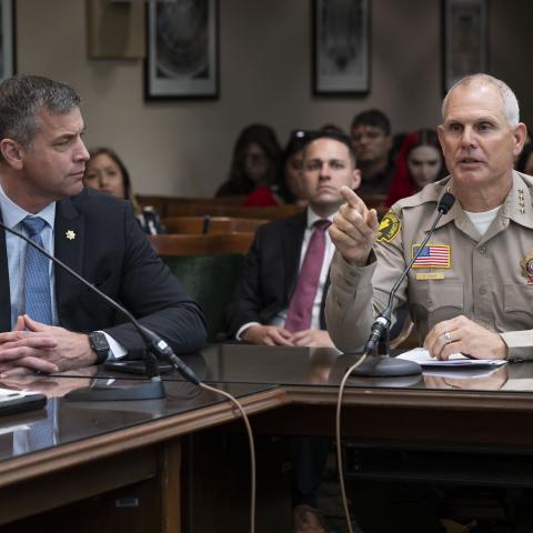 Sheriff Honsal and San Bernardino County Sheriff Shannon Dicus