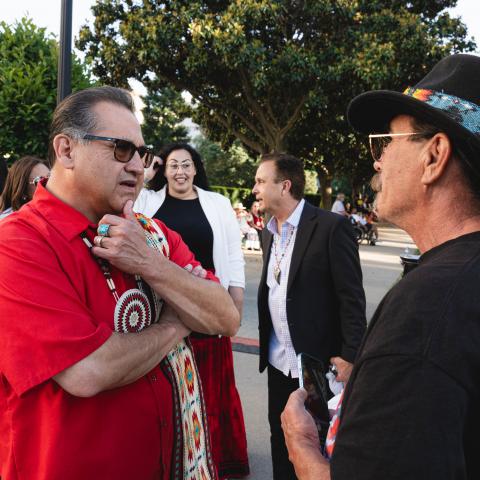 Assemblymember James C. Ramos speaks with tribal citizen about MMIP 