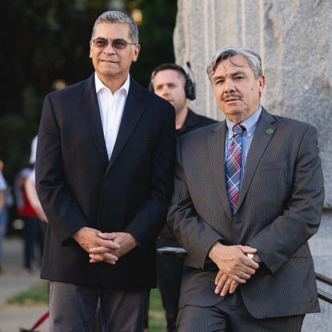 Former Secretary of U.S. Dept. of Health and Human Services Xavier Becerra and Assemblymember Juan Carillo