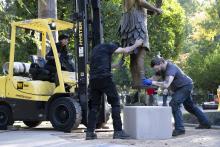 Installation of Monument