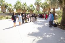 Assemblymember Ramos leads blessing and land acknowledgment.